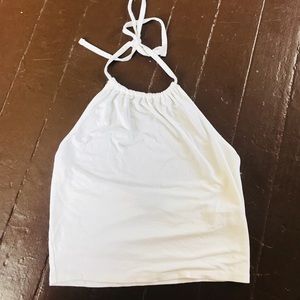 White halter top